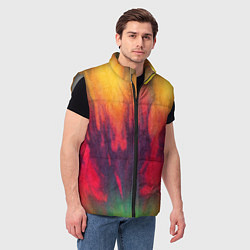 Мужской жилет Огненный тай дай, цвет: 3D-светло-серый — фото 2