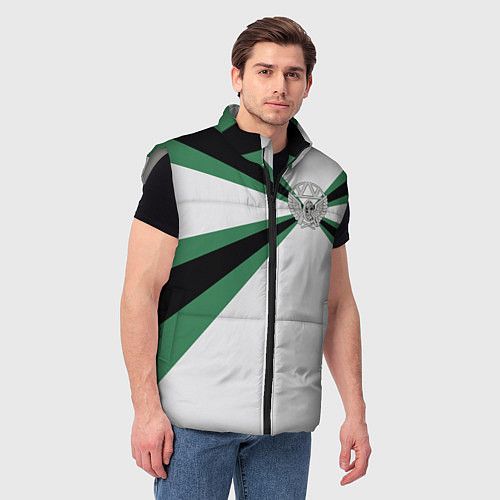 Мужской жилет Железнодорожные войска / 3D-Светло-серый – фото 3