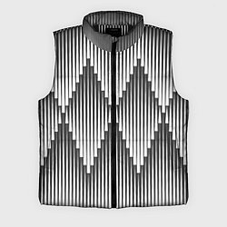 Мужской жилет Большие вдавленные ромбы, цвет: 3D-черный
