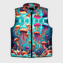 Мужской жилет Медуза в стиле арт, цвет: 3D-черный