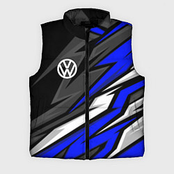 Мужской жилет Volkswagen - Синяя абстракция, цвет: 3D-черный