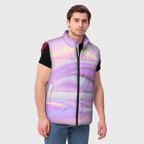 Мужской жилет Рвдужные волны / 3D-Красный – фото 3