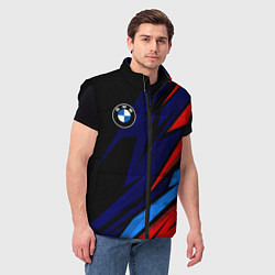 Мужской жилет BMW - m colors and black, цвет: 3D-черный — фото 2