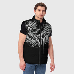 Мужской жилет Каллиграфическая спираль, цвет: 3D-черный — фото 2