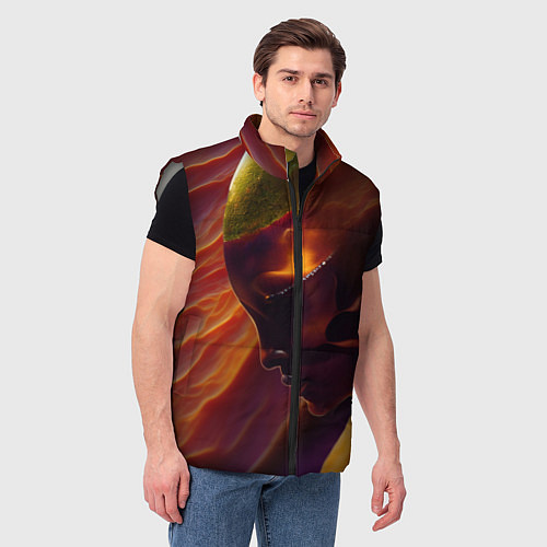 Мужской жилет Ангел огня / 3D-Светло-серый – фото 3