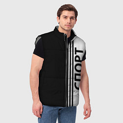 Мужской жилет Спорт три полоски, цвет: 3D-светло-серый — фото 2