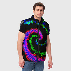 Мужской жилет Тай-дай электро, цвет: 3D-светло-серый — фото 2