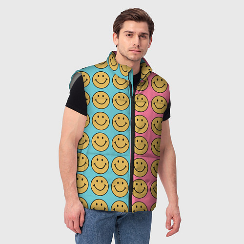 Мужской жилет Smiley / 3D-Светло-серый – фото 3
