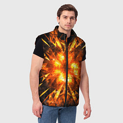 Мужской жилет Fire abstract, цвет: 3D-черный — фото 2