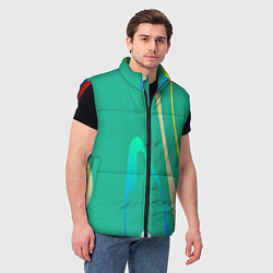 Мужской жилет Абстрактное изображение, линии, цвет: 3D-красный — фото 2