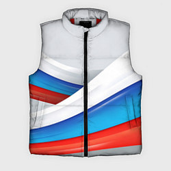Мужской жилет Российские флаги, цвет: 3D-красный