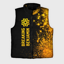 Мужской жилет Breaking Benjamin - gold gradient: по-вертикали, цвет: 3D-черный