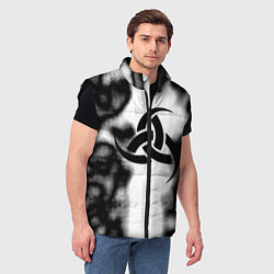 Мужской жилет Скандинавский узор душа, цвет: 3D-черный — фото 2
