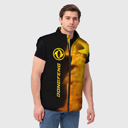 Мужской жилет Dongfeng - gold gradient: по-вертикали / 3D-Черный – фото 3