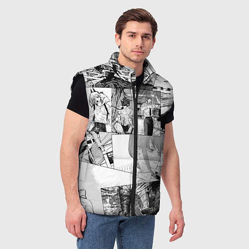 Мужской жилет Человек Бензопила манга / 3D-Черный – фото 3