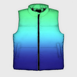 Мужской жилет Градиент зелёно-синий, цвет: 3D-черный