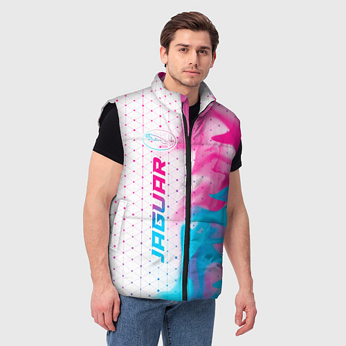 Мужской жилет Jaguar neon gradient style: по-вертикали / 3D-Черный – фото 3
