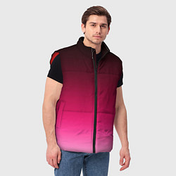 Мужской жилет Розово-малиновый градиент, цвет: 3D-красный — фото 2