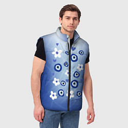 Мужской жилет Незабудка, цвет: 3D-черный — фото 2