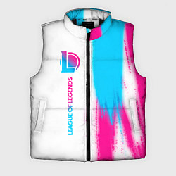 Мужской жилет League of Legends neon gradient style по-вертикали, цвет: 3D-черный