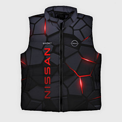 Мужской жилет Nissan - плиты с эффектом свечения, цвет: 3D-черный