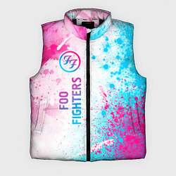 Мужской жилет Foo Fighters neon gradient style по-вертикали, цвет: 3D-черный