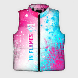 Мужской жилет In Flames neon gradient style по-вертикали, цвет: 3D-черный