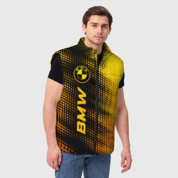 Мужской жилет BMW - gold gradient по-вертикали, цвет: 3D-черный — фото 2