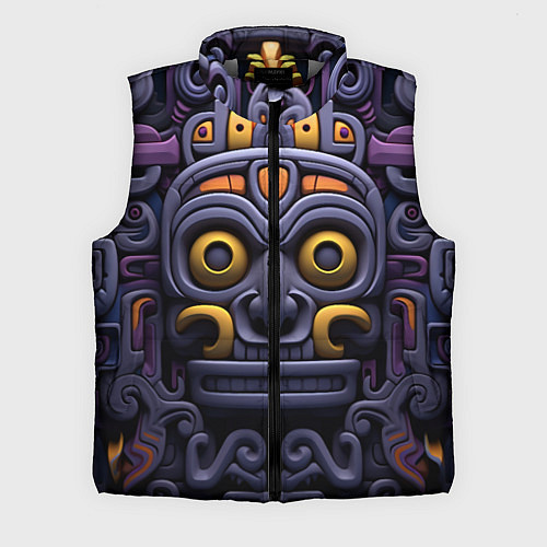 Мужской жилет Орнамент в стиле ацтеков / 3D-Светло-серый – фото 1