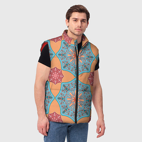 Мужской жилет Ажурный орнамент / 3D-Красный – фото 3