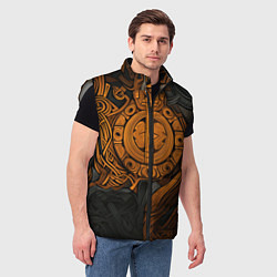 Мужской жилет Узор в скандинавском фолк-арт стиле, цвет: 3D-светло-серый — фото 2