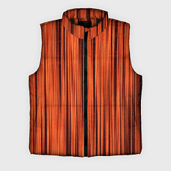 Мужской жилет Абстрактные полосы красно-оранжевый, цвет: 3D-черный