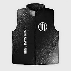 Мужской жилет Three Days Grace glitch на темном фоне вертикально, цвет: 3D-черный