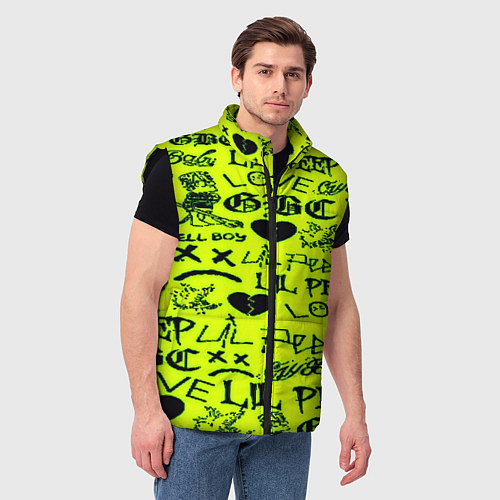 Мужской жилет Lil peep кислотный стиль / 3D-Черный – фото 3