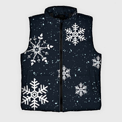 Мужской жилет Снежная радость, цвет: 3D-черный