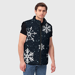 Мужской жилет Снежная радость, цвет: 3D-черный — фото 2