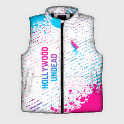 Мужской жилет Hollywood Undead neon gradient style вертикально, цвет: 3D-черный