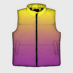 Мужской жилет Желто-фиолетовый градиент, цвет: 3D-черный