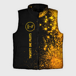 Мужской жилет Twenty One Pilots - gold gradient по-вертикали, цвет: 3D-черный