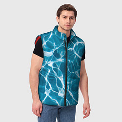 Мужской жилет Кристально чистая вода, цвет: 3D-красный — фото 2