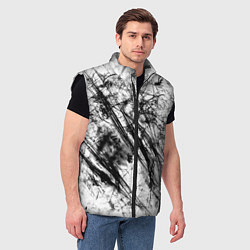 Мужской жилет Чёрно белые узоры, цвет: 3D-черный — фото 2