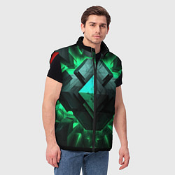 Мужской жилет Абстрактное ощущение зелени, цвет: 3D-красный — фото 2