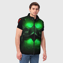 Мужской жилет Абстрактное царство зелени, цвет: 3D-красный — фото 2