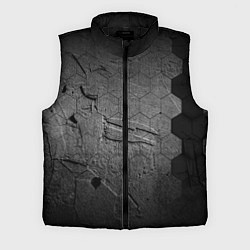 Мужской жилет Шестиугольник на стене, цвет: 3D-черный