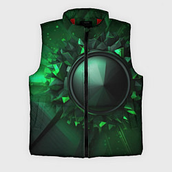 Мужской жилет Искусство зеленой абстракции, цвет: 3D-красный