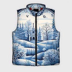 Мужской жилет Пушистые завитки, цвет: 3D-красный