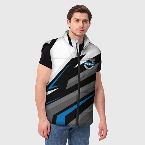 Мужской жилет Volvo - blue sport / 3D-Черный – фото 3