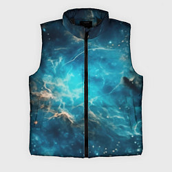 Мужской жилет Голубая небула, цвет: 3D-черный