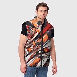 Мужской жилет Абстракционная иллюстрация, цвет: 3D-черный — фото 2