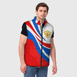 Мужской жилет Россия - спортивная униформа, цвет: 3D-черный — фото 2